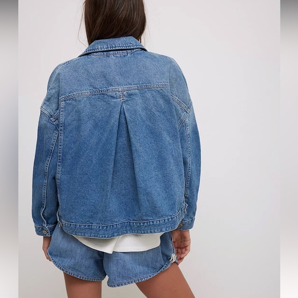 NWT We The Free Opal Swing Denim Jacket Sz S - Picture 3 of 11